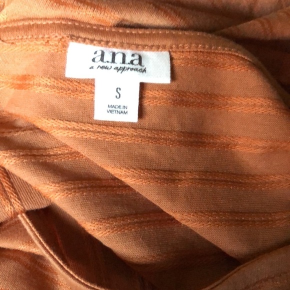 A.n.a. Striped Summer Peplum Tank Top Burnt Orange Small - Picture 2 of 13
